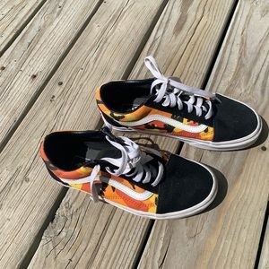 Orange camo vans